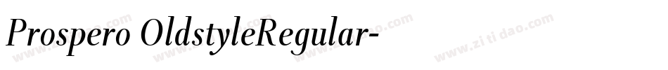 Prospero OldstyleRegular字体转换